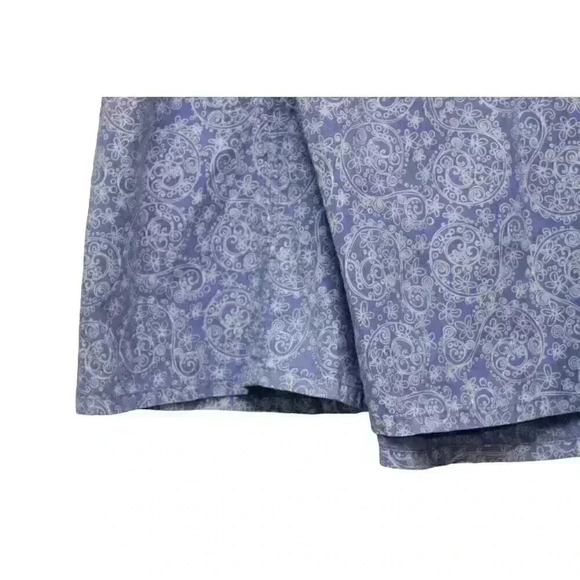 Fresh Produce Midi Skirt Size Large Periwinkle Paisley Floral 100% Cotton Resort - Picture 4 of 12